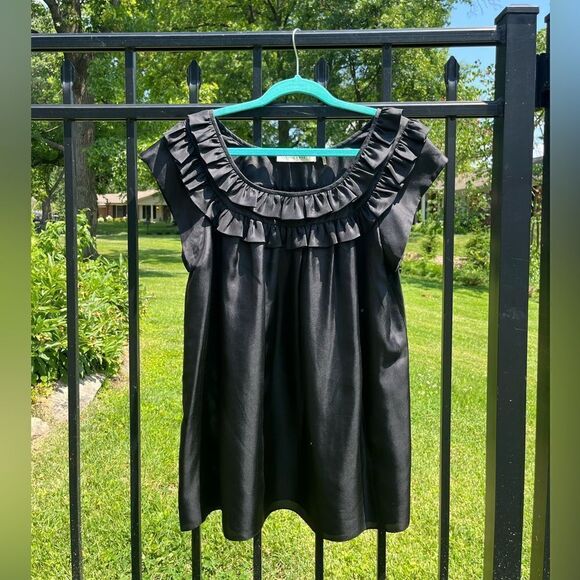 Susana Monaco Silk Ruffle Tunic Blouse - Picture 2 of 9